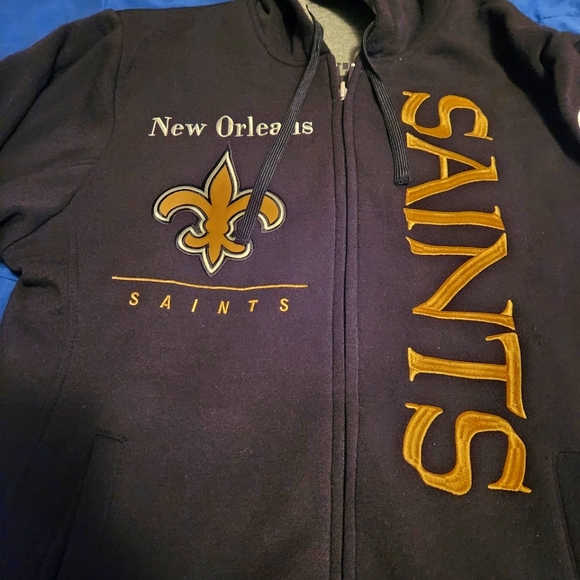 NFL New Orleans Saints Reversible Jacket Men's Size Small - Picture 10 of 16